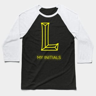 Letter L Letter Art Baseball T-Shirt